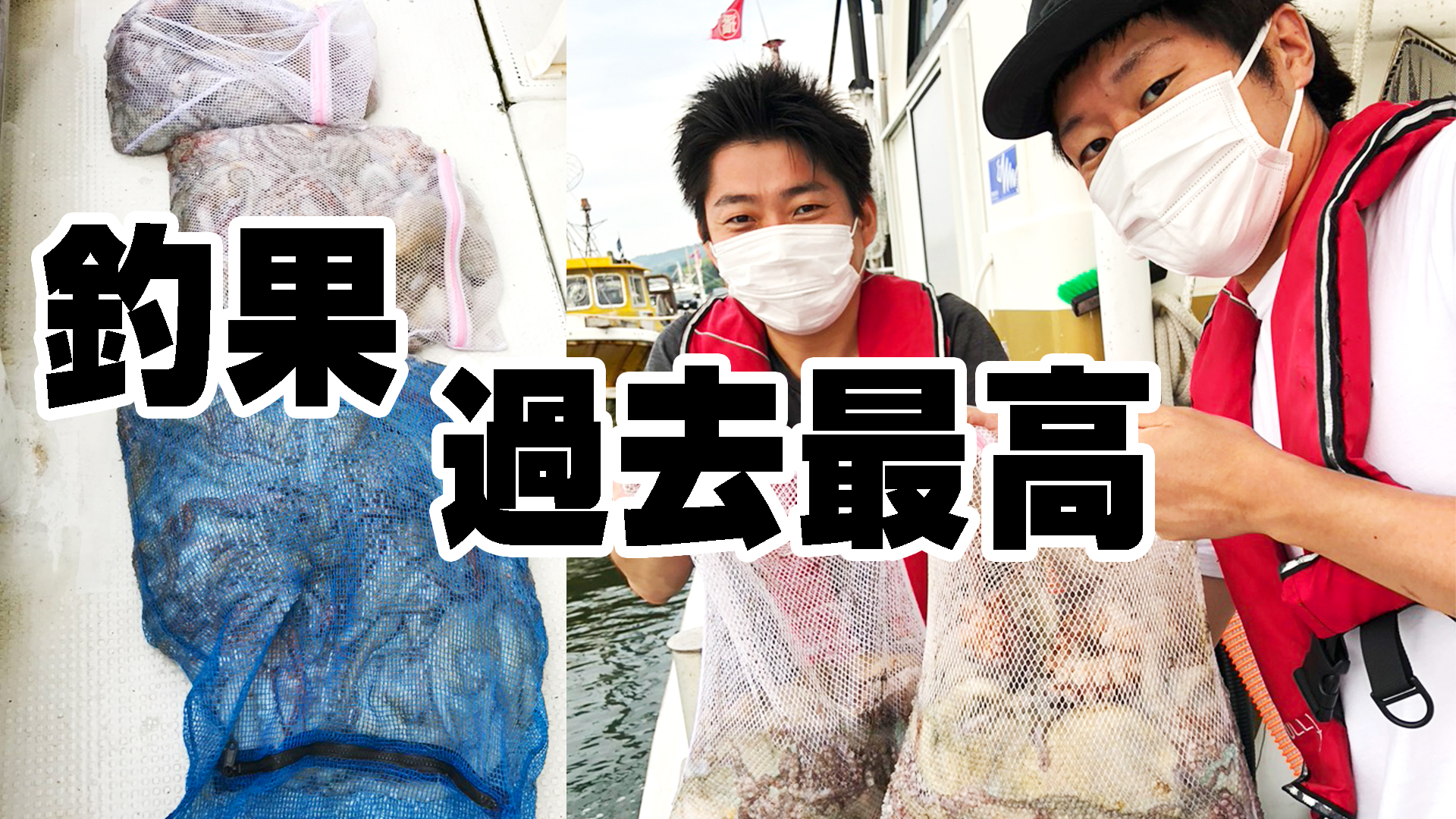 【タコ釣り@淡路島】乗合船で4人で約100杯・2kg越えの大型も数杯!